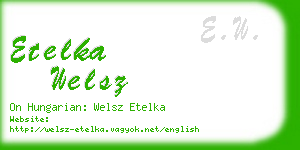 etelka welsz business card